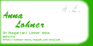 anna lohner business card
